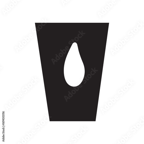 Glass with water drop