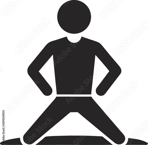 training silhouette icon vector on white background 