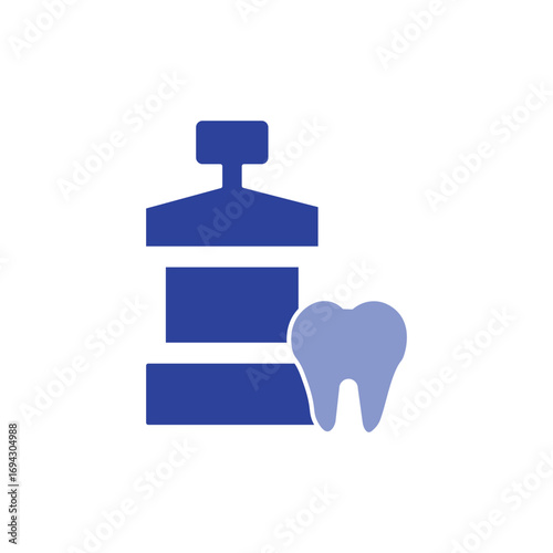mouthwash icons. color vector simple