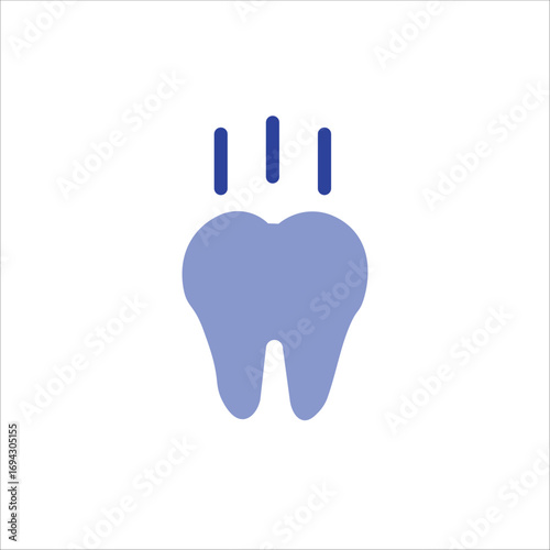 tooth icons. colored vector simple