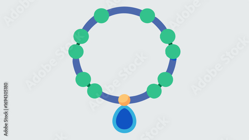 Calmness Indicator Bracelet A charming bracelet with beads that change color from blue to green to represent calmness integrating small charms representing meditation and