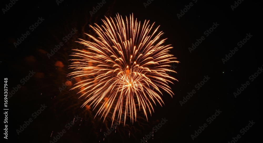 Fototapeta premium Golden Fireworks Display