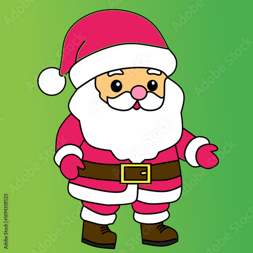 cartoon santa claus happy Merry Christmas 