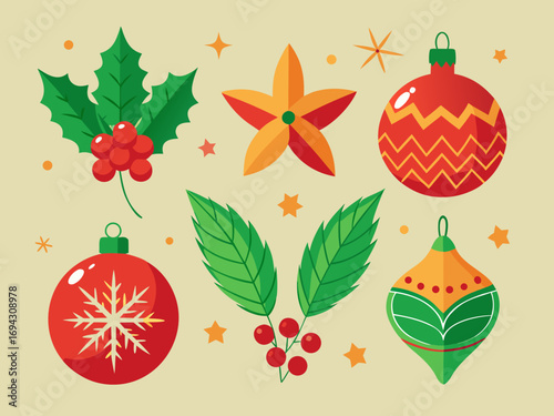 christmas background with christmas balls