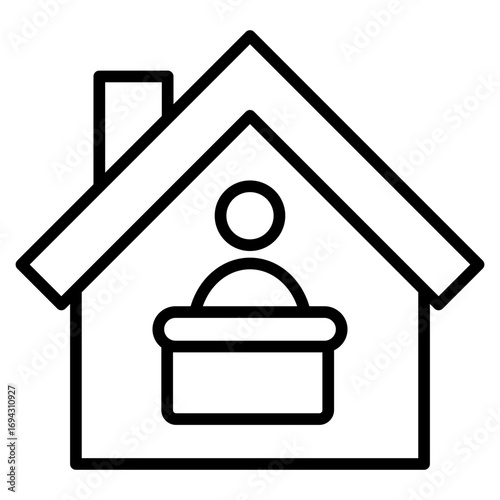 Remote Work Outline Icon