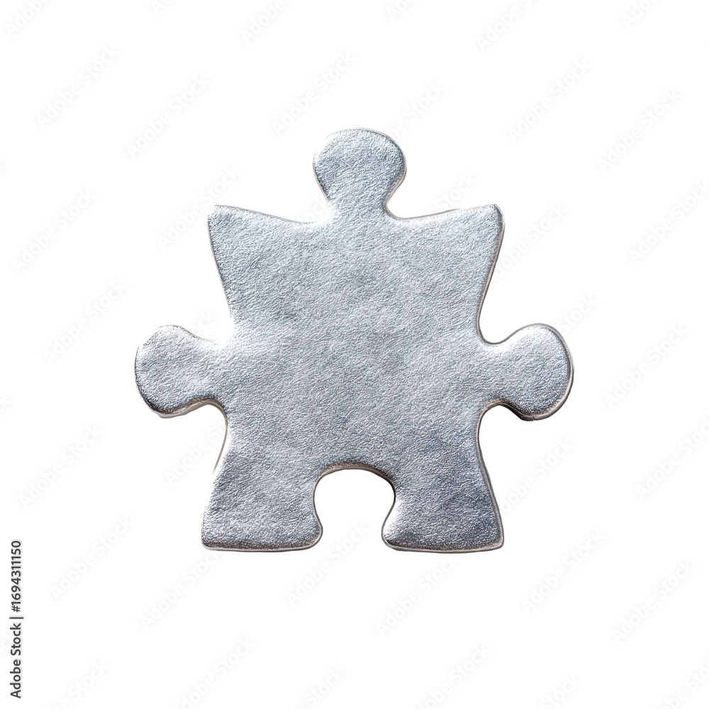 Obraz premium A Singular White Puzzle Piece Highlighted Against a Crisp Background, Capturing the Essence of Missing Links in a Larger Picture or Concept