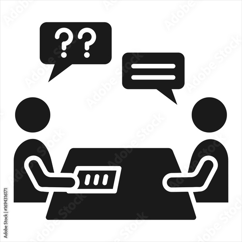Counseling Glyph Icon Vector Illustration