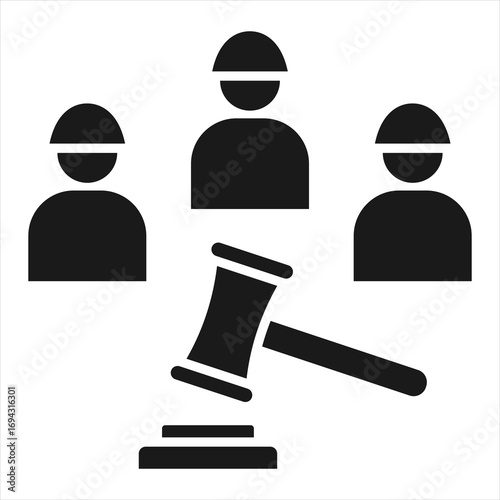 Labor Law Glyph Icon Vector Illustration