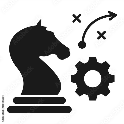 Strategy Glyph Icon Vector Illustration