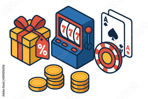 Gaming, casino flat icon set. poker, cards, betting icons flat collection