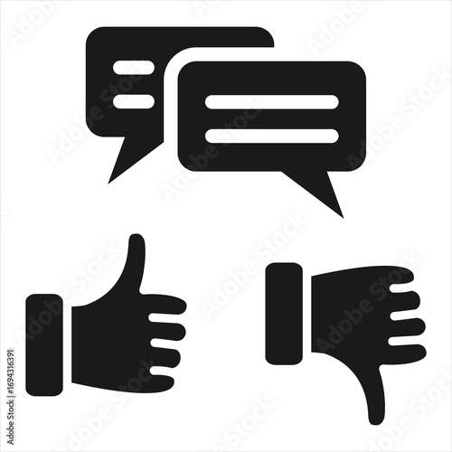 Feedback Glyph Icon Vector Illustration
