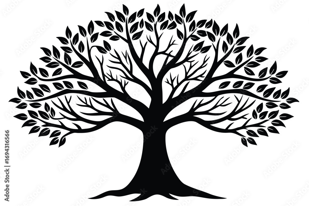 Fototapeta premium tree silhouette icon