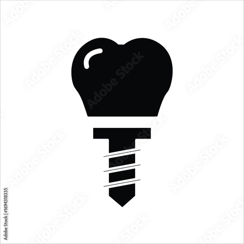 implant icons. simple solid vector