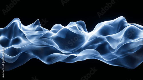 Abstract, digital and background waves. Wallpaper, futuristic and particles for digital, design and illustrative art with creativity, information technology in mesmerizing style, vibrant color