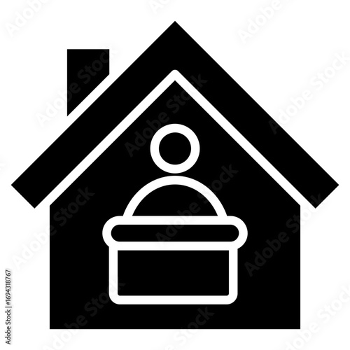 Remote Work Glyph Icon