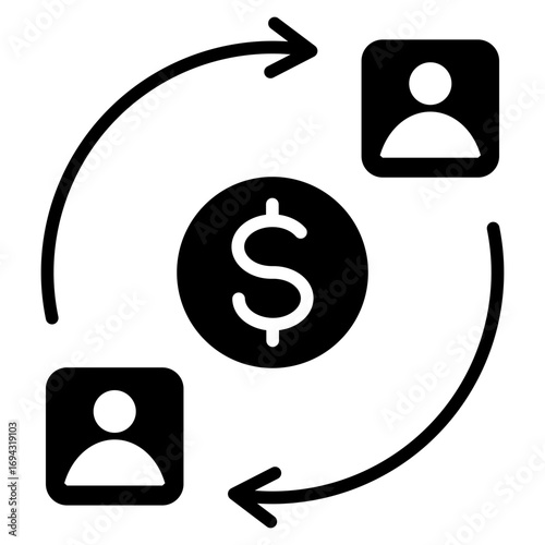 Gig Economy Glyph Icon