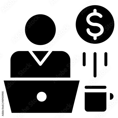 Freelancing Glyph Icon