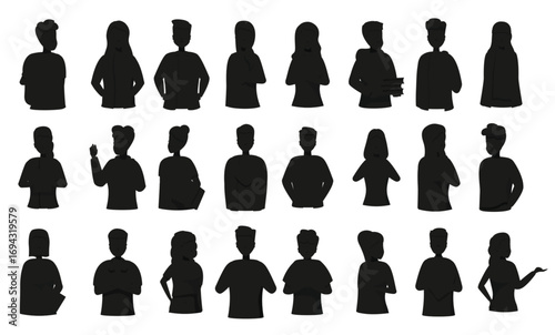 adolescence icons set cartoon vector school teenager  vector