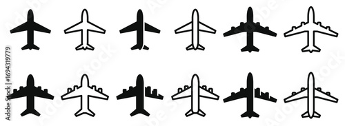 avion silhouette vector illustration