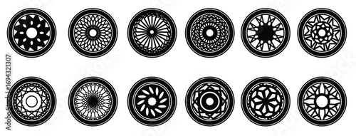car rims vector illustration