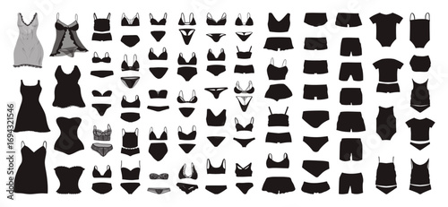 Collection of Underwear vector illustration