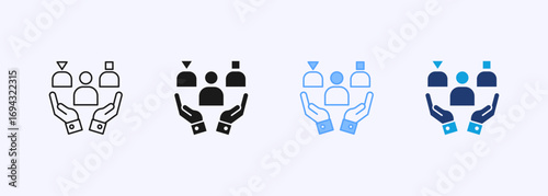 Workplace Diversity Icon Collection Set Multiple Style