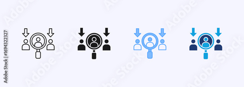 Recruitment Resources Icon Collection Set Multiple Style