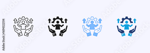 Skill Enhancement Icon Collection Set Multiple Style