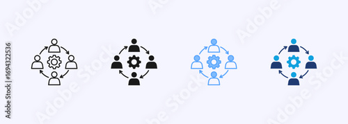 Employee Engagement Icon Collection Set Multiple Style
