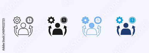 Personal Management Icon Collection Set Multiple Style