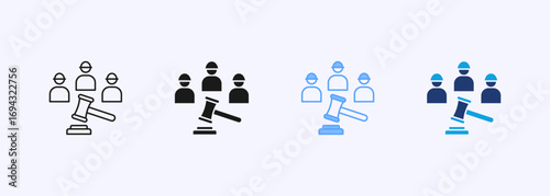 Labor Law Icon Collection Set Multiple Style