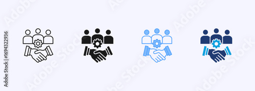 Teamwork Icon Collection Set Multiple Style