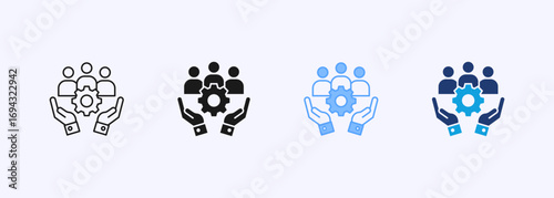 Workplace Culture Icon Collection Set Multiple Style