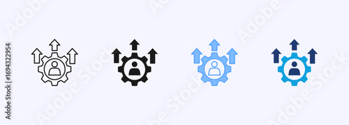 Upskilling Icon Collection Set Multiple Style