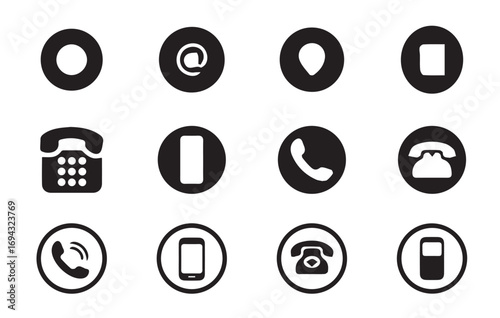 Communication and Technology Icons for Digital Devices and Connectivity