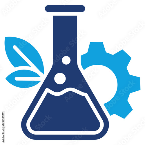 Biotechnology Flat Blue Icon