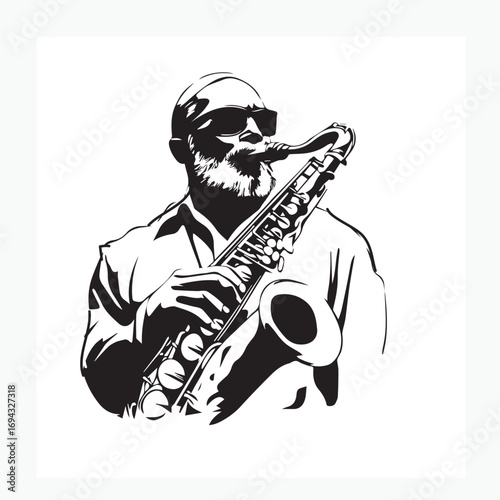 jazz musician with saxophone