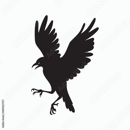 Simple wild and domestic animals, carnivorous animals silhouette illustrations Art & Illustration
