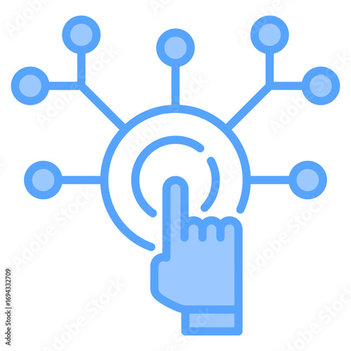 Digitalization Blue Icon