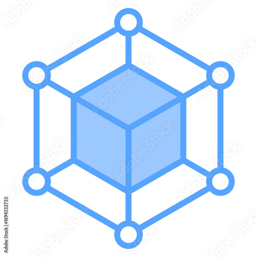 Blockchain Blue Icon
