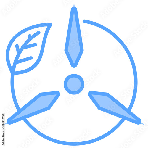 Renewable Resources Blue Icon