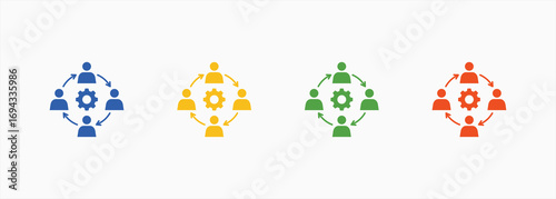 Employee Engagement Icon Collection Set Color Multiple Style