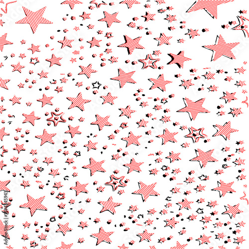 red and white stars pattern 