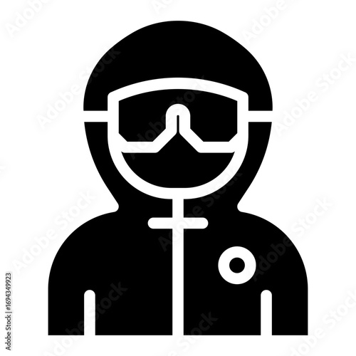Safety clothing icon glyph style vector illustration