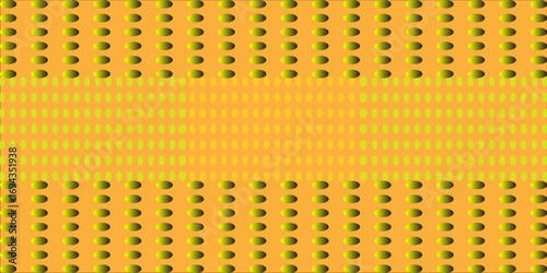 Yellow halftone pattern. Retro comic gradient background. Bright orange pixelated dotted texture overlay. dots vector ilustration