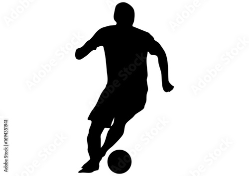 サッカー選手のシルエット6