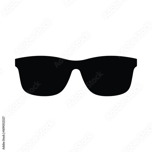 Sunglasses Icon – Minimalist Vector Silhouette for Fashion, Summer, and Eye Protection Themes