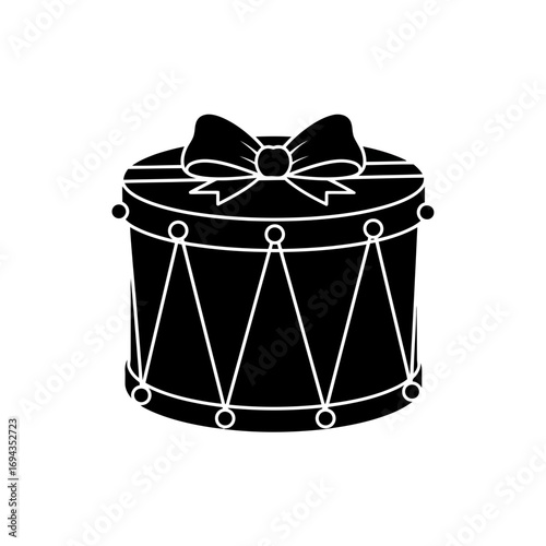 christmas drum and bow