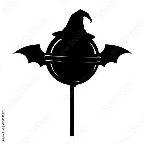 halloween witch candy on white