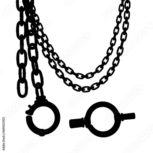 handcuffs vector illustration